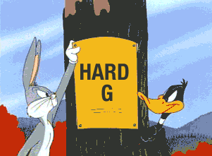 A GIF of the ongoing GIF/JIF battle compared to that of Bugs bunny and Daffy Duck in ‘The Looney Tunes’ 
